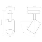 Astro design lámpa Ascoli Track IP20 fekete Ø57cm mag 141cm