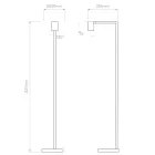 Astro állólámpa Ascoli Floor IP20 matt fekete mag 122.5cm kábel 3m