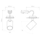 Astro design lámpa Ascoli Flush Fire-Rated IP20 fehér Ø75cm mag 139cm