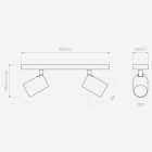 Astro design lámpa Ascoli Twin IP20 matt nikkel mag 130cm