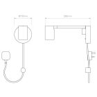 Astro design lámpa Ascoli Swing Plug In IP20 matt fehér Ø110cm kábel 2.5m