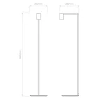 Astro állólámpa Ascoli Floor IP20 matt fehér mag 121cm kábel 3m