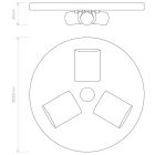 Astro design lámpa 3-Way Plate IP20 matt fehér Ø35cm mag 65cm