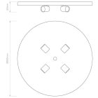 Astro design lámpa 4-Way Plate IP20 matt fehér Ø50cm mag 65cm