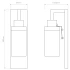 Astro design lámpa Lago 280 IP44 króm mag 28cm