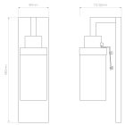 Astro design lámpa Lago 280 IP44 matt nikkel mag 28cm