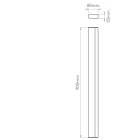 Astro design lámpa Artemis 900 LED LED IP44 króm mag 90cm