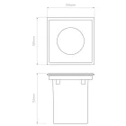 Astro design lámpa Gramos Square IP65 réz mag 105cm