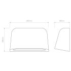 Astro design lámpa Mast Twin IP44 matt beton mag 138cm