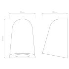 Astro fali lámpa Mast Light Wall Light IP44 fehér mag 137cm