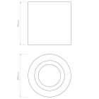 Astro design lámpa Kos II IP65 króm Ø85cm mag 85cm