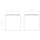 Astro design lámpa Kos Square II IP65 matt fehér mag 85cm