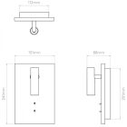 Astro design lámpa Edge Reader Mini LED LED IP20 matt fehér mag 24.1cm