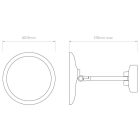 Astro design lámpa Mascali Round LED LED IP44 króm Ø21.5cm