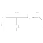 Astro design lámpa Mondrian 400 Frame Mounted LED LED IP20 bronz mag 26.5cm kábel 1m