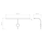 Astro design lámpa Mondrian 600 Frame Mounted LED LED IP20 bronz mag 26.5cm kábel 1m