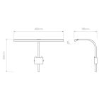 Astro design lámpa Mondrian 400 Frame Mounted LED LED IP20 matt fekete mag 26.5cm kábel 1m