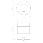 Astro design lámpa Cromarty 120 LED LED IP67 csiszolt rozsdamentes acél Ø123cm kábel 1.3m
