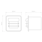 Astro design lámpa Arran Square LED LED IP65 réz mag 105cm