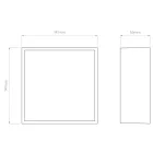 Astro design lámpa Kea 140 Square IP65 fekete mag 140cm