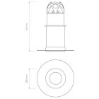 Astro design lámpa Void 55 IP65 matt fehér Ø121cm mag 163cm