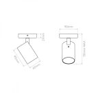 Astro design lámpa Aqua Single IP44 matt fehér Ø90cm