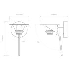 Astro fali lámpa Mitsu Wall IP20 bronz Ø110cm mag 23.5cm