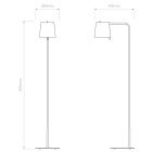 Astro állólámpa Mitsu Floor IP20 bronz mag 137.6cm kábel 3m