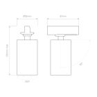 Astro design lámpa Can 50 Track IP20 matt fehér Ø52cm mag 145cm