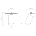 Astro design lámpa Can 50 Recessed IP20 matt fehér Ø80cm mag 133cm