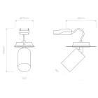 Astro design lámpa Can 50 Flush Fire-Rated IP20 matt fehér Ø80cm mag 133cm