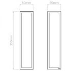 Astro fali lámpa Harvard Wall IP44 matt fekete mag 35cm