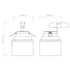 Astro design lámpa Lynx Recess IP20 matt fehér Ø100cm mag 156cm