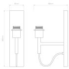 Astro fali lámpa Telegraph Wall IP20 matt nikkel mag 32cm