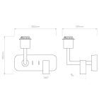 Astro design lámpa Side by Side IP20 bronz mag 180cm