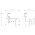 Astro design lámpa Side by Side Grande USB IP20 bronz mag 20.7cm