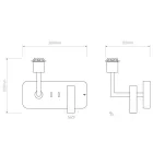 Astro design lámpa Side by Side Grande USB IP20 matt fekete mag 20.7cm