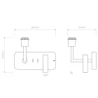 Astro design lámpa Side by Side Grande USB IP20 matt nikkel mag 20.7cm