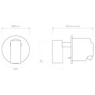 Astro design lámpa Micro Recess Switched IP20 matt fekete Ø80cm