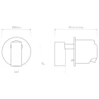 Astro design lámpa Micro Recess Switched IP20 bronz Ø80cm