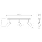 Astro design lámpa Apollo Triple Bar IP20 matt fekete mag 21.9cm