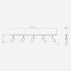  Astro Apollo Five Bar 1422013 Ceiling Spot Lamp