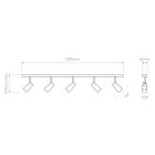 Astro design lámpa Apollo Five Bar IP20 matt fekete mag 21.9cm