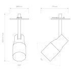 Astro design lámpa Apollo 100 Recessed IP20 matt fekete Ø80cm mag 20.2cm