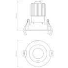 Astro asztali lámpa Proform FT Round Adjustable IP20 fehér Ø96cm mag 106cm