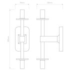 Astro design lámpa Tacoma Twin IP44 króm mag 30cm