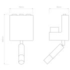 Astro design lámpa Venn Reader IP20 bronz mag 26cm