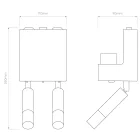 Astro design lámpa Venn Reader Twin IP20 matt nikkel mag 26cm