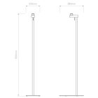 Astro állólámpa Venn Floor IP20 matt nikkel mag 131.6cm kábel 3m