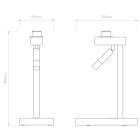 Astro asztali lámpa Venn Table Reader IP20 bronz mag 55cm kábel 2m
